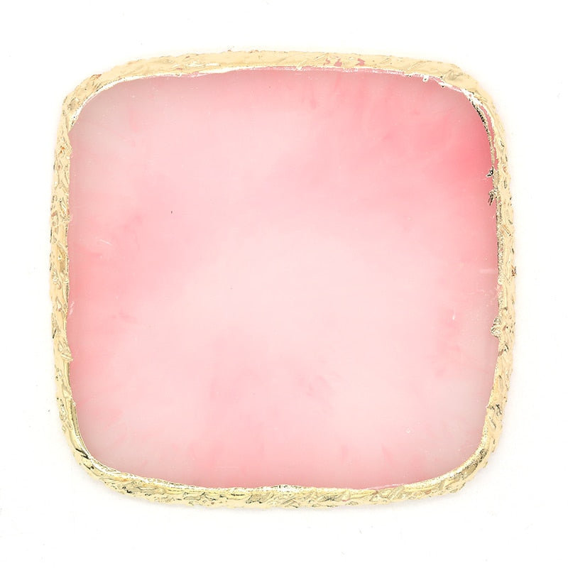 1PC Round Resin Agate Stone Nail Art Palette False Nail Tips Mixing Color Drawing Pallet Gel Polish Display Shelf Manicure Tool 13