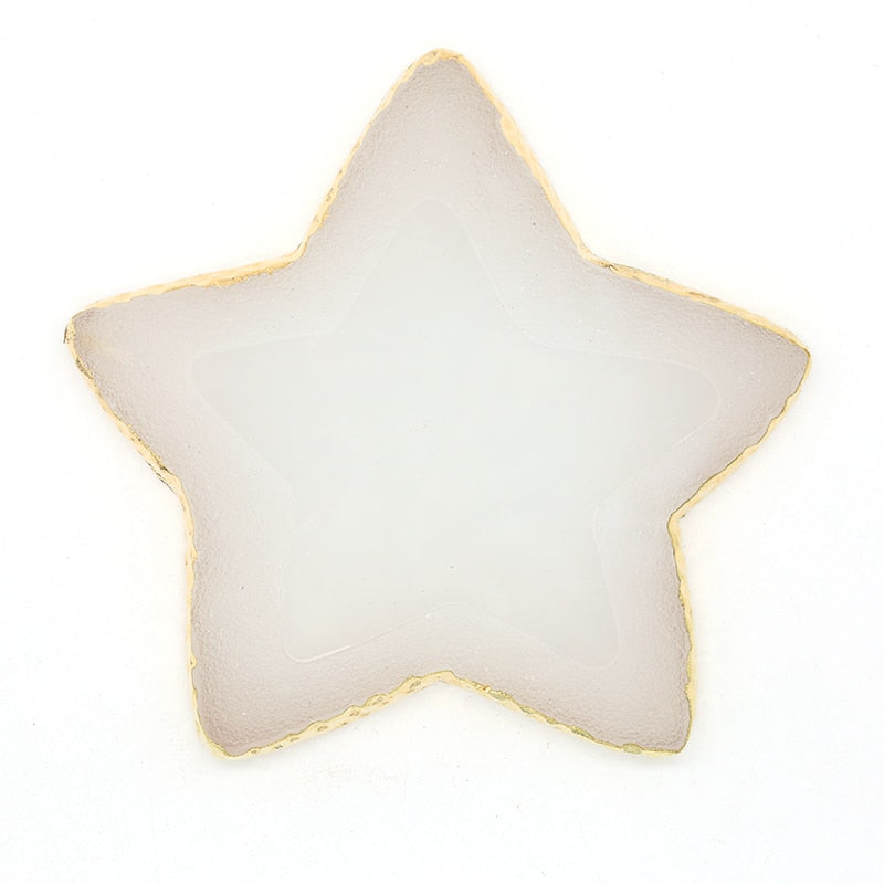 1PC Round Resin Agate Stone Nail Art Palette False Nail Tips Mixing Color Drawing Pallet Gel Polish Display Shelf Manicure Tool 24