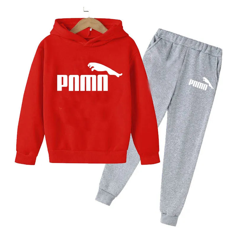 2023 Children's Boys Handsome Sweatshirt Spring and Autumn Hoodie+Pants 2-piece Sets Boys Girls Outdoor Jogging Casual Wear Coat