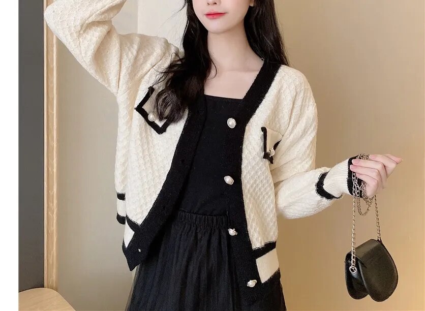 2024 Autumn/Winter Knitwear New Women's Top Lazy Japanese Vintage Celebrity Style Cardigan Overlay Coat Sweater