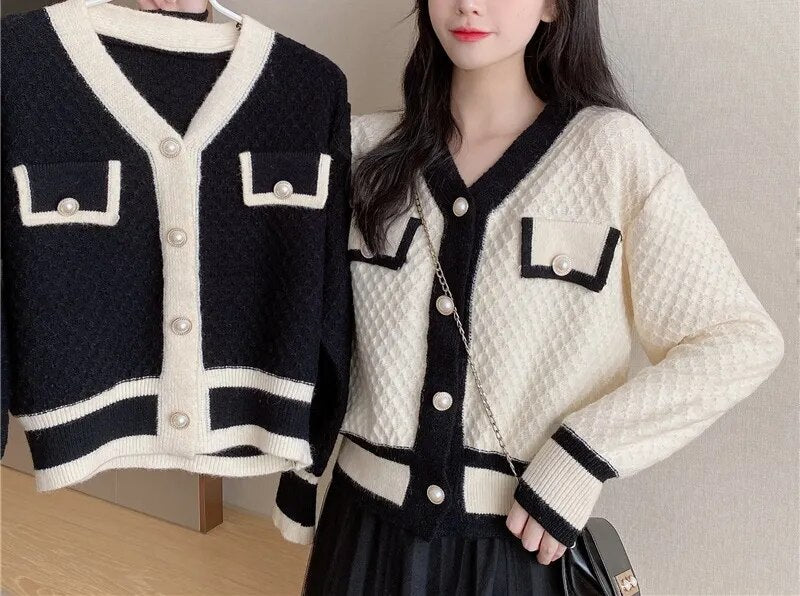 2024 Autumn/Winter Knitwear New Women's Top Lazy Japanese Vintage Celebrity Style Cardigan Overlay Coat Sweater