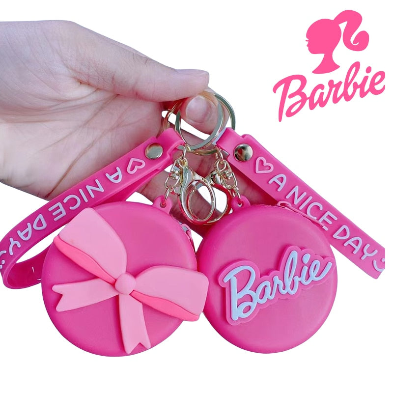 2024 Barbie Party Movie Wallet Kawaii Pink Girls Kids Coin Purse Keychain Cartoon Bag Case Key Chain Pendant Decorations Gifts