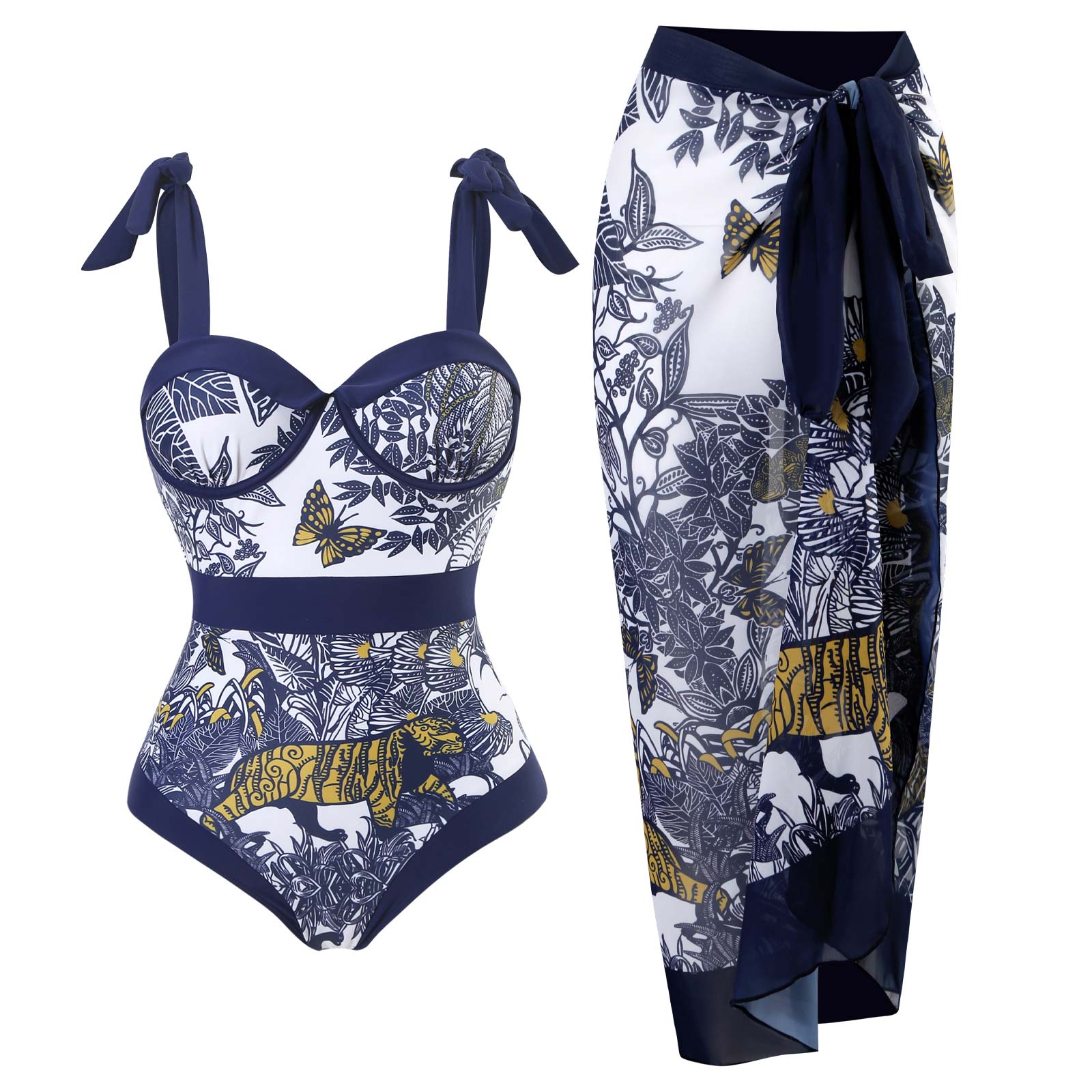 2024 Bikini Floral Ruffled Bikini Set Women 3D Flower High Waist Two Piece Swimsuit Beach Skirt Bathing Suit Swimwear Biquinis