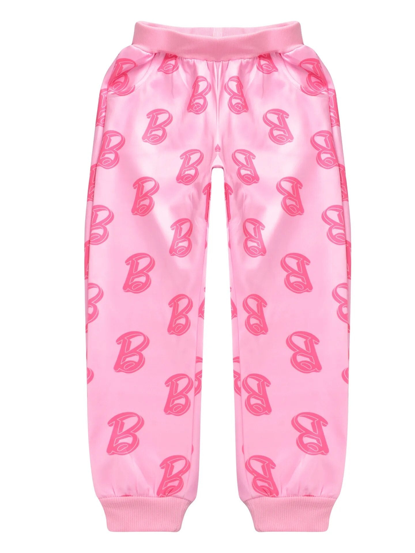 2024 New Barbie Children 2Pcs Jacket Pants Suits Anime Fashion Autumn Boys Girls Kids Zipper Long Sleeve Coat Sports Trousers pants