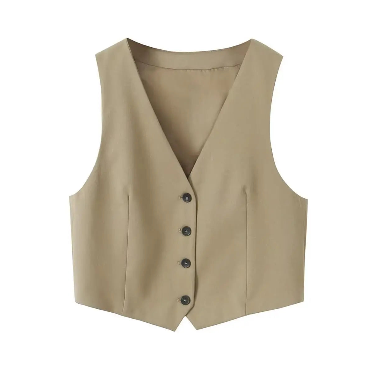 2024 OL Vest Pant Sets Fashion Sleeveless Single Breasted Vest Top Patchwork Drawstring Straight Leg Pants Vest