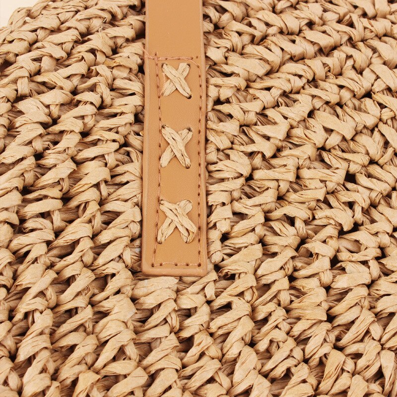 2024 Summer Round Straw Bags for Women Rattan Bag Handmade Woven Beach CrossBody Bag Female Message Handbag Totes