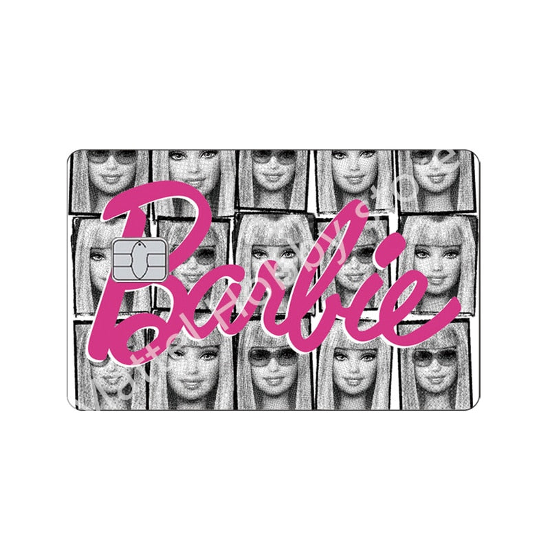 22 Models Barbie Cards Sticker Anime Fashion Y2K Girls Bank Credit Cards Cover Women Anti-Scratch Protection Stickers Film Decor barbie sticker 7