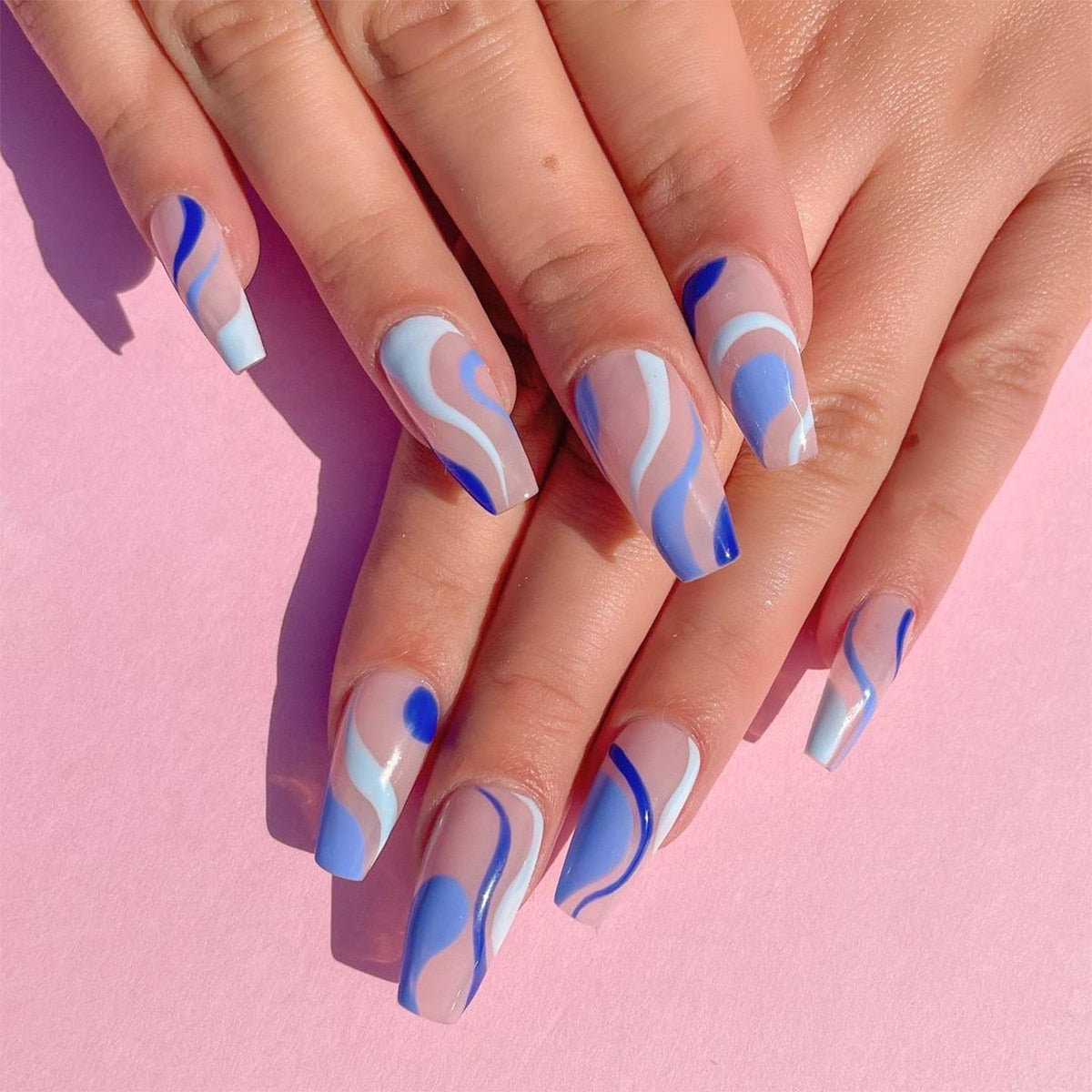 24Pcs/Box White French Fake Nails Press on Long XL Length Rhinestone Design False Nails Full Cover Acrylic Nail Tips JZJ-JP1191