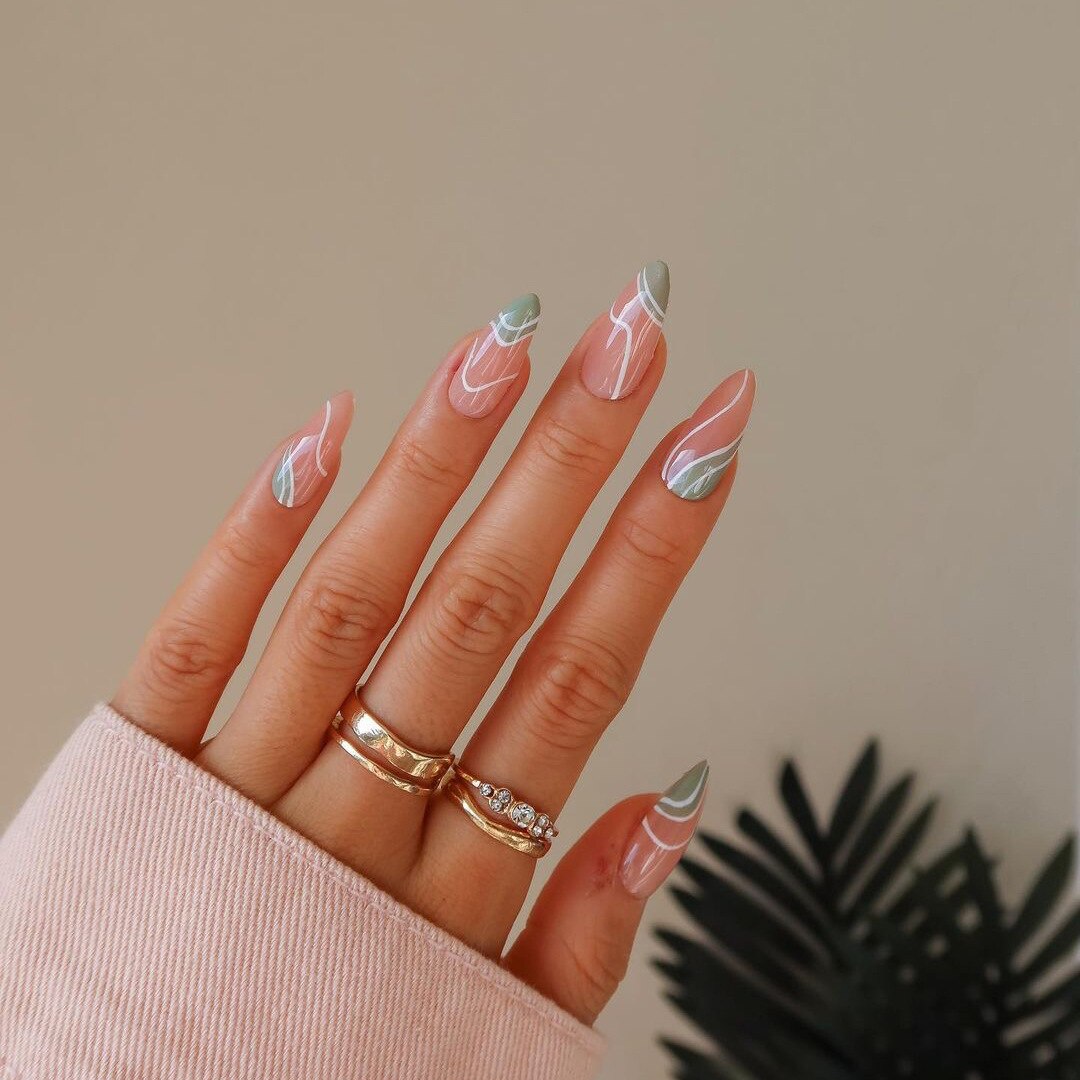 24Pcs/Box White French Fake Nails Press on Long XL Length Rhinestone Design False Nails Full Cover Acrylic Nail Tips JZJP-JP1422