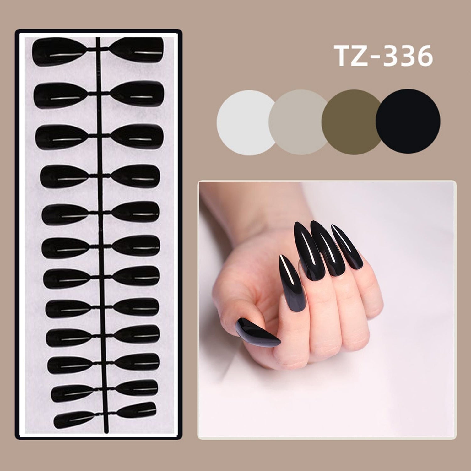 24Pcs False Nails Short Square Head Heart Rhinestone Pearl Full Cover Nail Tips Detachable Fake Nails Press on Nails Manicure only 1 sheet nails