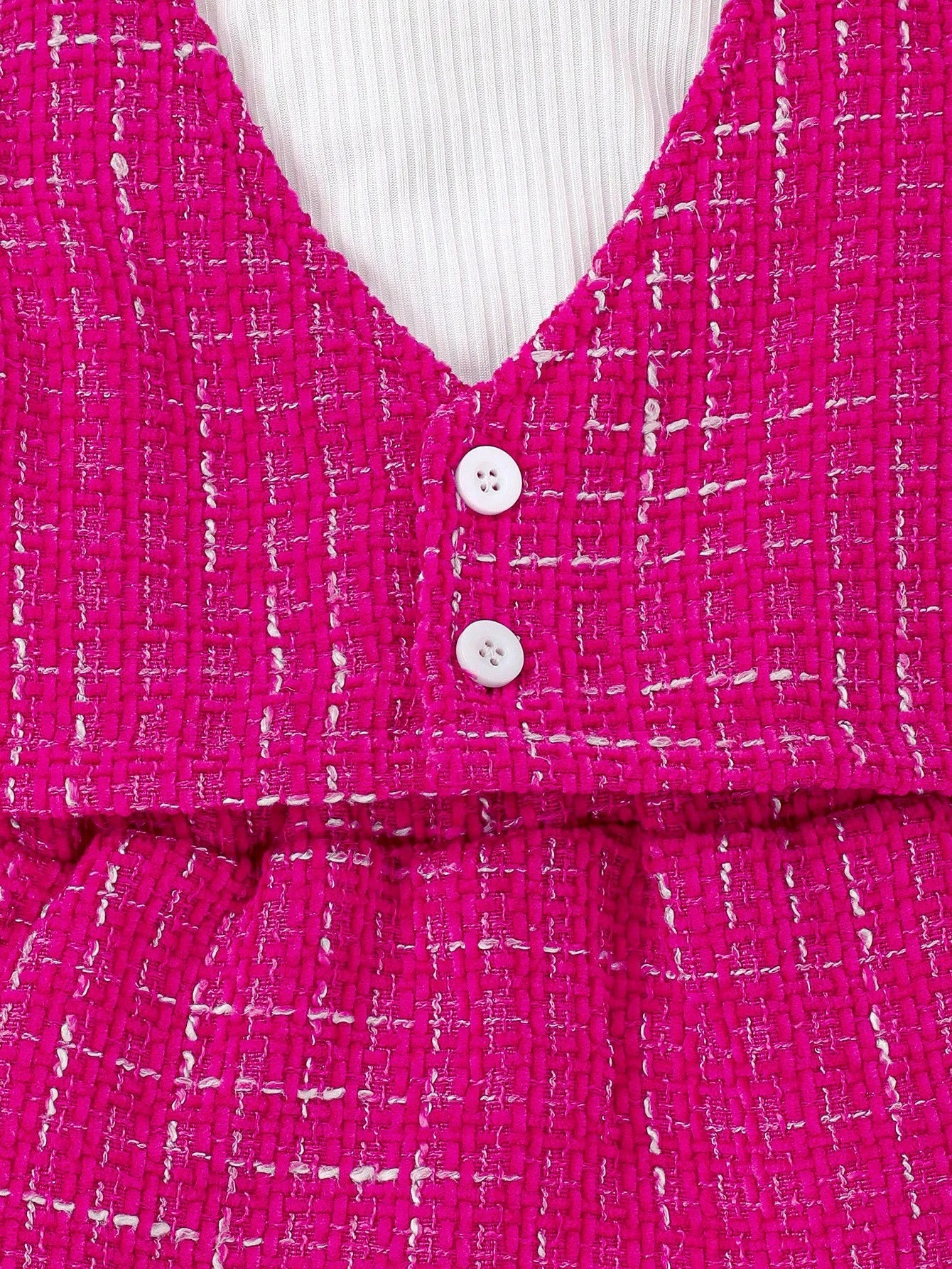 3-piece Autumn/Winter Baby Girl Cute and Sweet Western-Style White Long-Sleeved Rose Red Vest and Skirt Warm Comfort Suit