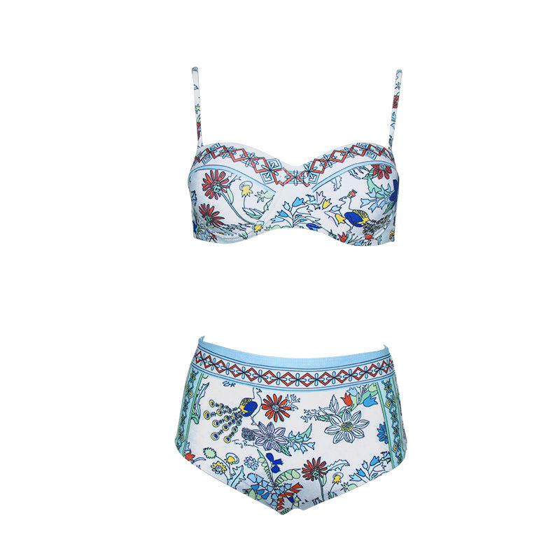 Swimwear with steel ring Picture color