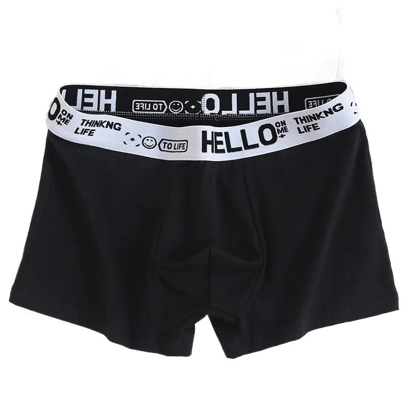 5Pcs Mens Underwear Male Boxers Sexy Underpants Comfortable Breathable Fashion Boys Panties Underwear Boxershorts Men Black