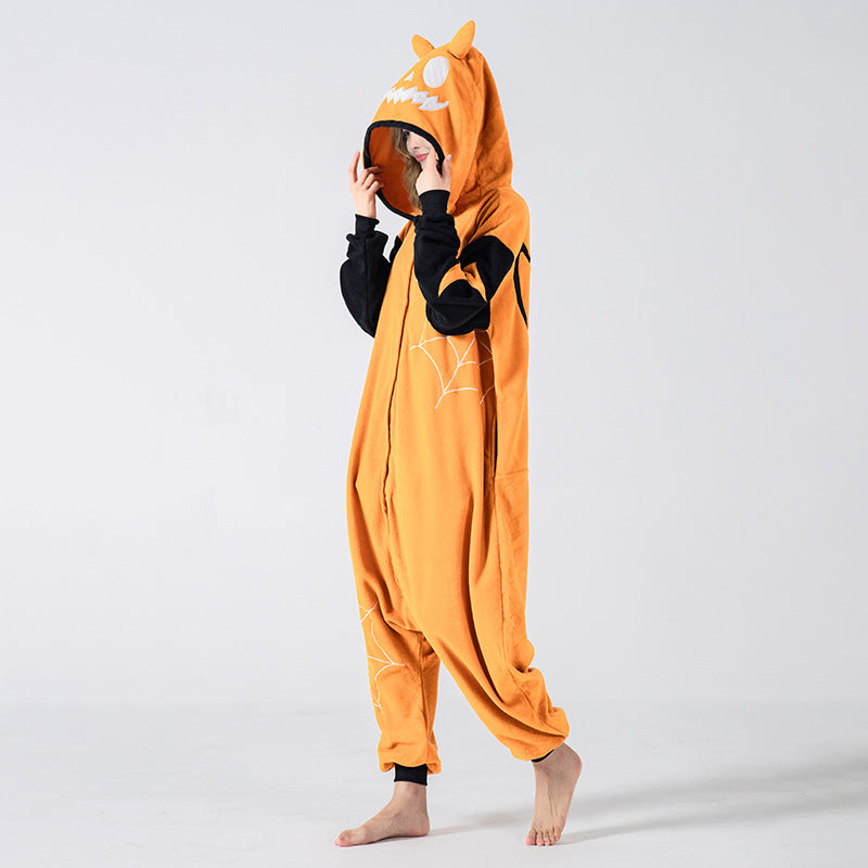卸売ハロウィン悪魔の息子ワンピースパジャマコスプレフェスティバルコスチュームフード付きかわいいホーム