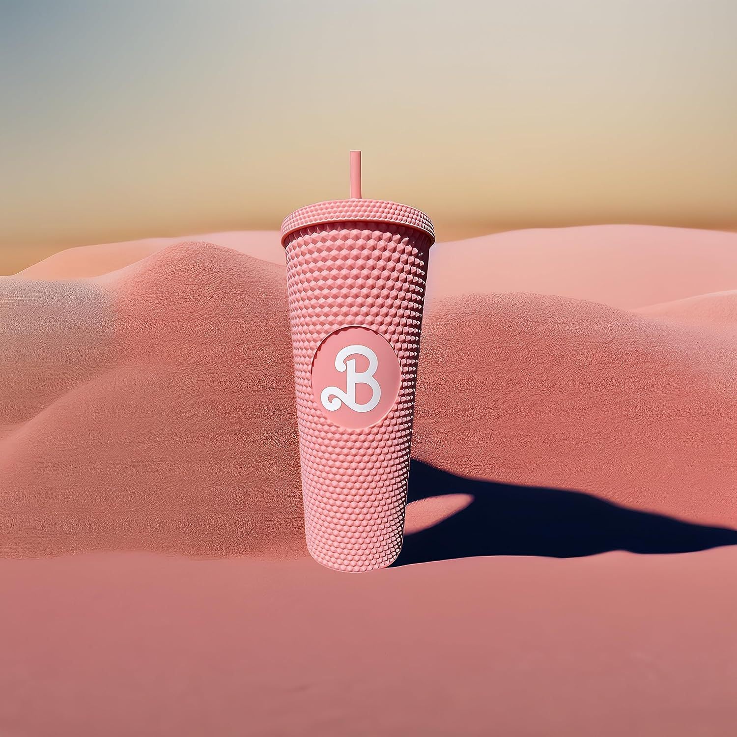 800Ml 2024 Barbie Party Pink Cup with Straw Kawaii Barbies Movie Accompanying Cups High Capacity Portable Drinking Bottle Gifts pink 701-800ml