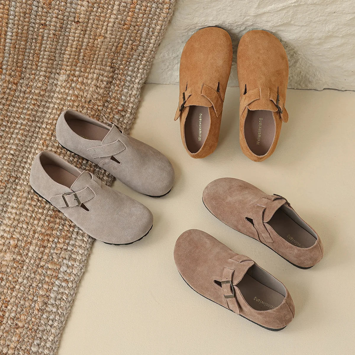 2023 Spring and Autumn Women’s Flat Shoes Genuine cowhide Fashion mary jane Ladies casual leather shoes boat shoes