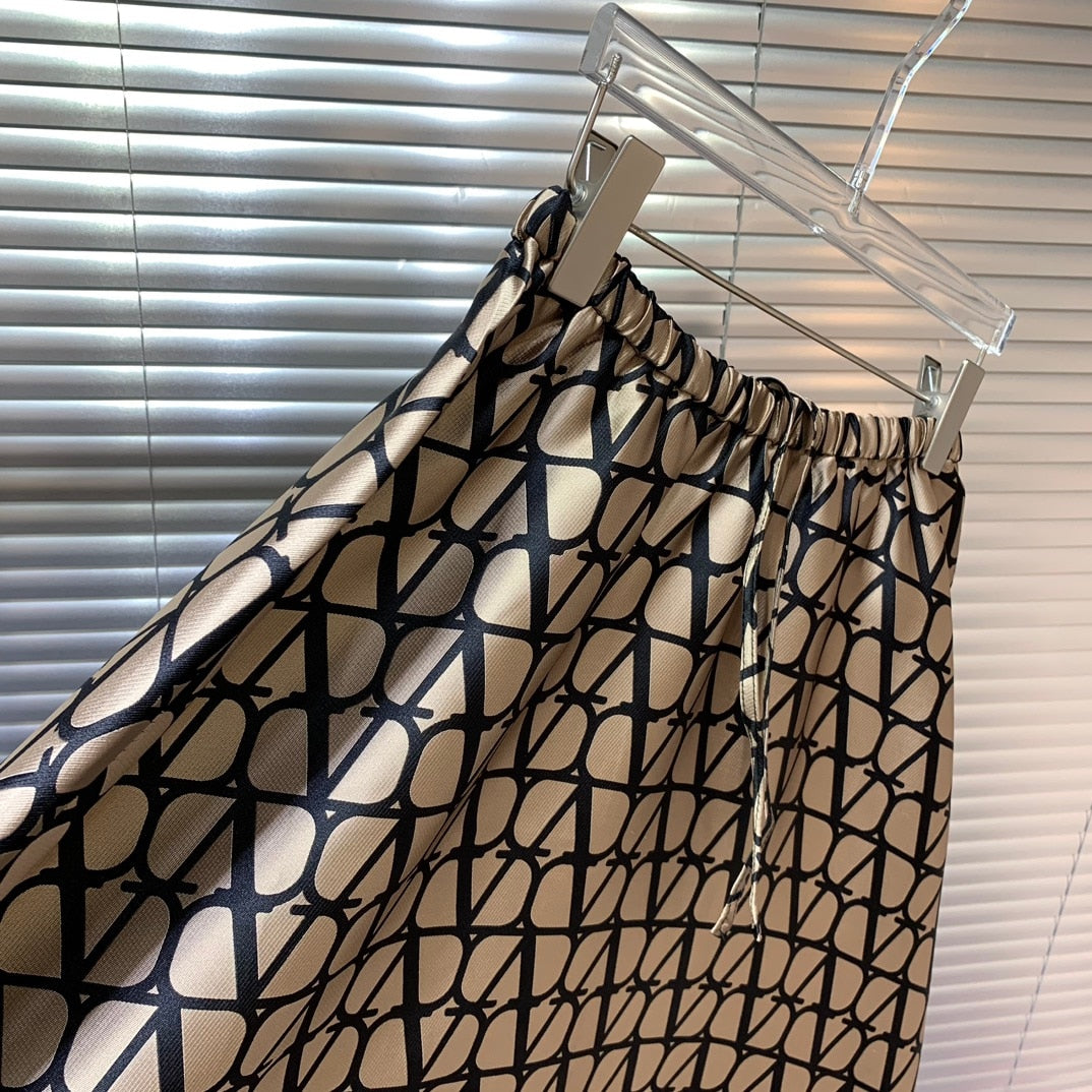 ALSEY The Same Counter Fashion Women Half Skirt 2024 Spring and Summer New Senior Grid Design In The Long Skirt