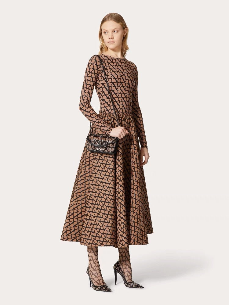 ALSEY The Same Counter Fashion Women Half Skirt 2024 Spring and Summer New Senior Grid Design In The Long Skirt