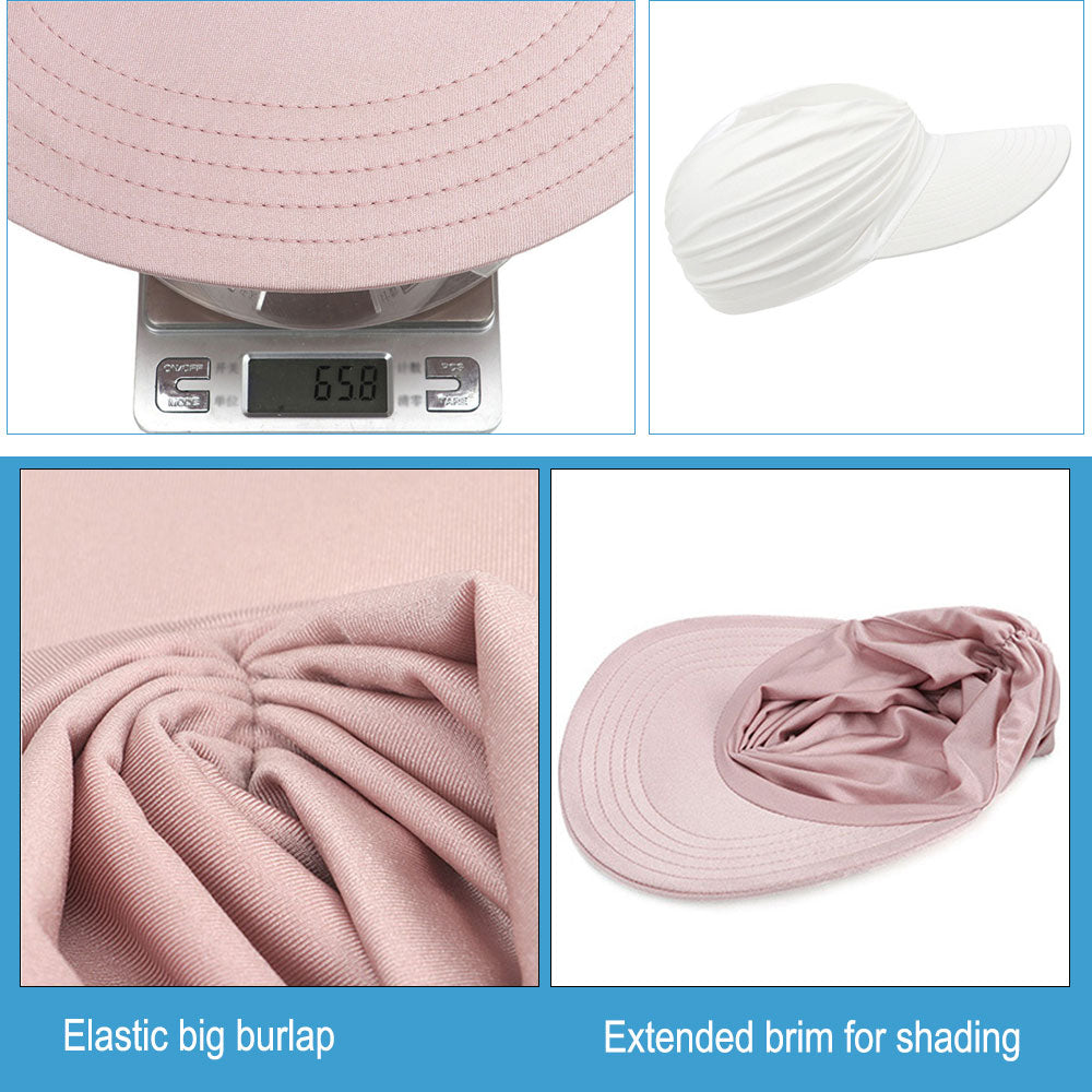 Aettechgd 2024 New Women's Summer Hat Outdoor UV Protection Sun Visor Hat Empty Top Hat Travel Seaside Beach Hat Sunscreen