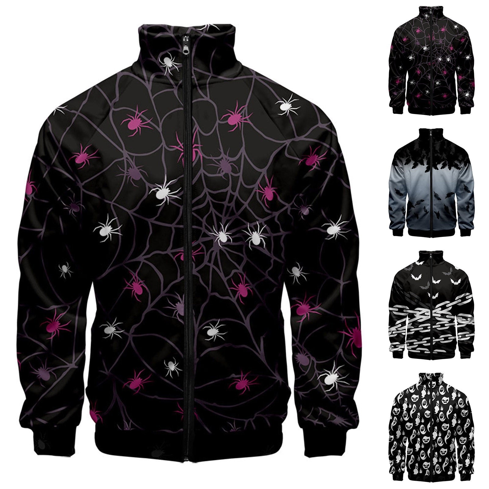 Athletic Hoodless Sweetshirts Halloween Jacket Lightweight Softshell Coat Relaxation Sportwear Zipper Male Tops Fleece Sweaters