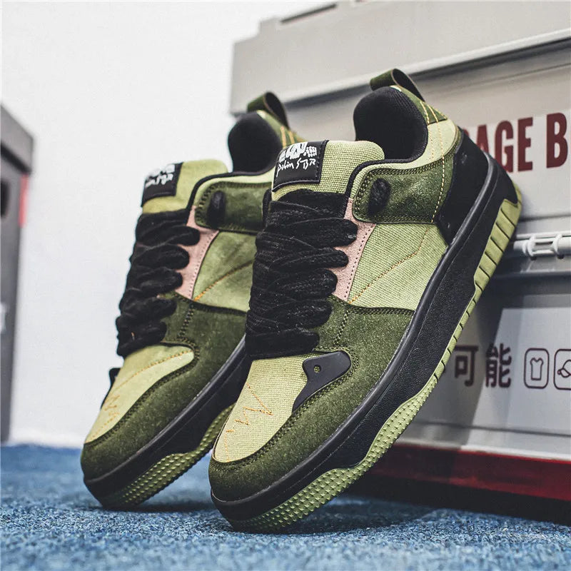 Autumn Men's Shoes Versatile Niche Trendy Sports Shoes Color Matching Thick Sole Fashion Casual Shoes