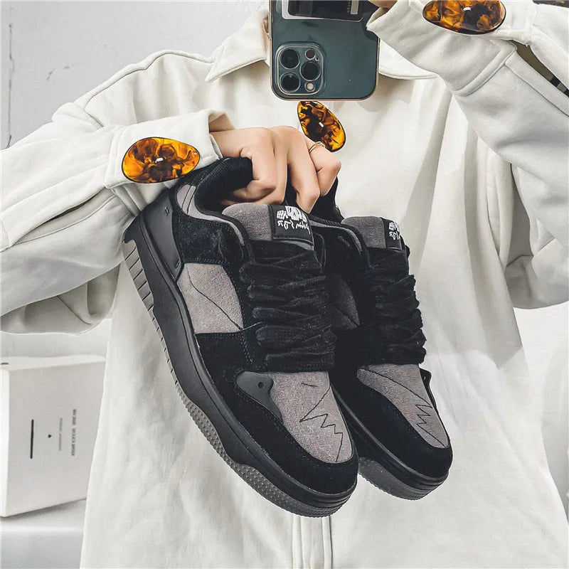 Autumn Men's Shoes Versatile Niche Trendy Sports Shoes Color Matching Thick Sole Fashion Casual Shoes