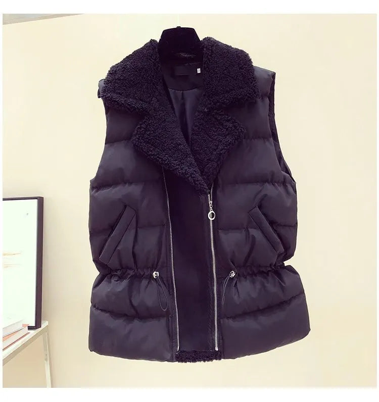 Autumn Winter New Warm Sweater 3 piece set Women Korean Fashion Sweet Heart-shaped beaded Sweater +Lamb wool vest +Pants Suits Black Vest