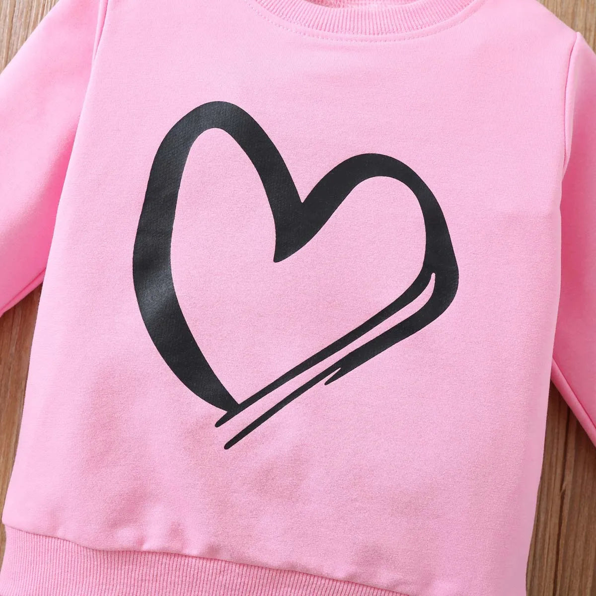Autumn girls long-sleeved love printed blouse + trousers cotton baby Valentine's day pullover kids fashion casual clothing