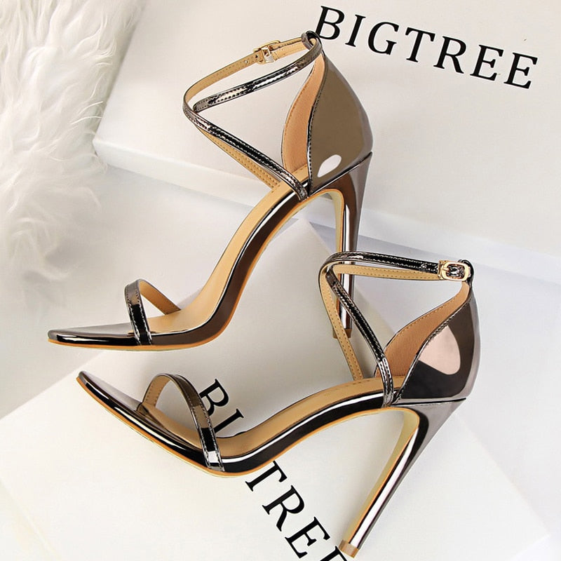BIGTREE Shoes Sexy High Heels Women Pumps Sparkle Sequins Stiletto Heels 10 Cm Party Shoes Women Heels Summer Women Sandals New