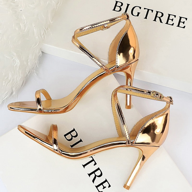 BIGTREE Shoes Sexy High Heels Women Pumps Sparkle Sequins Stiletto Heels 10 Cm Party Shoes Women Heels Summer Women Sandals New