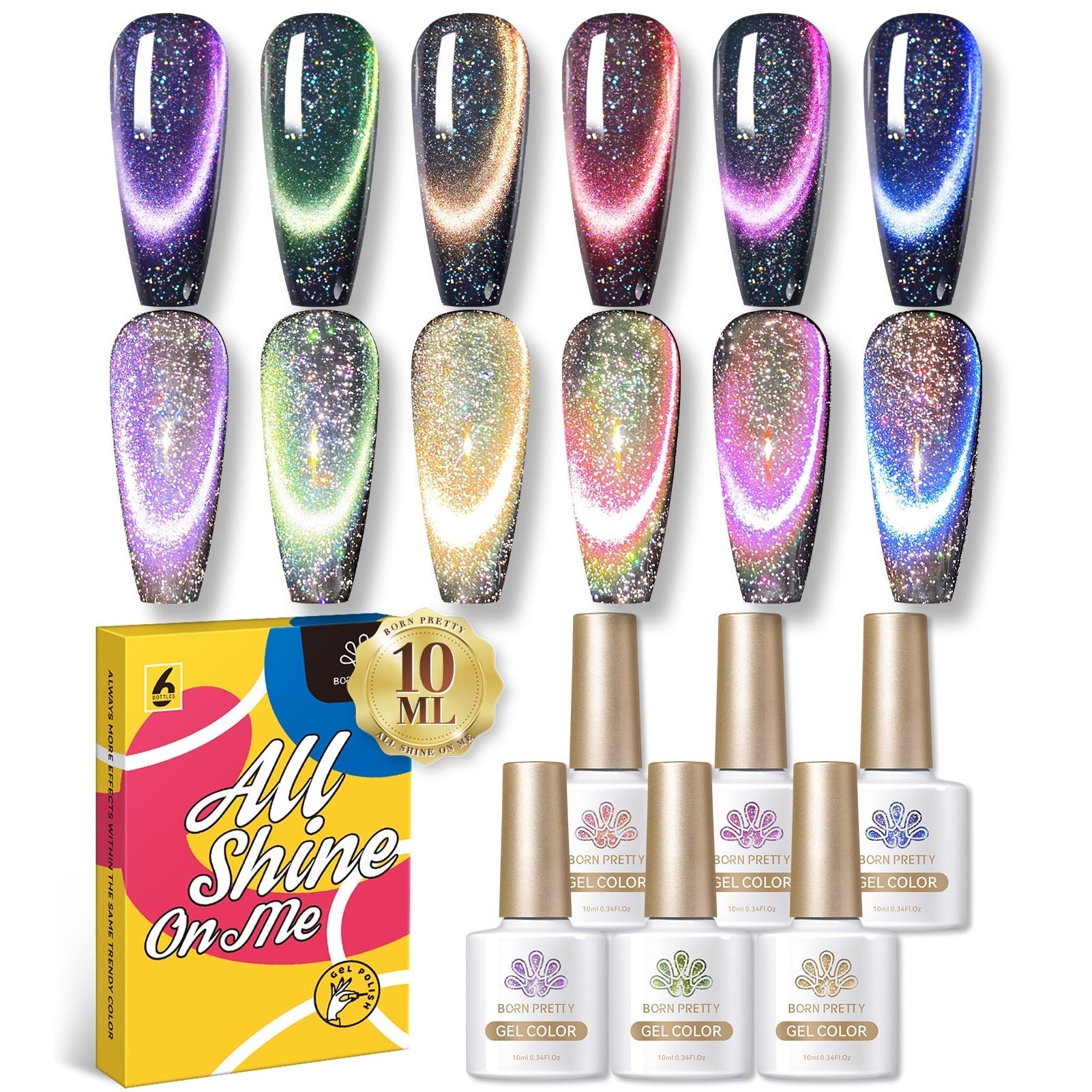 BORN PRETTY 10ml Nude Pink Gel 6PCS Nail Polish Set Milky Jelly Pink Transparent Serise Soak Off UV LED Nail Gel Varnish Kit 55538