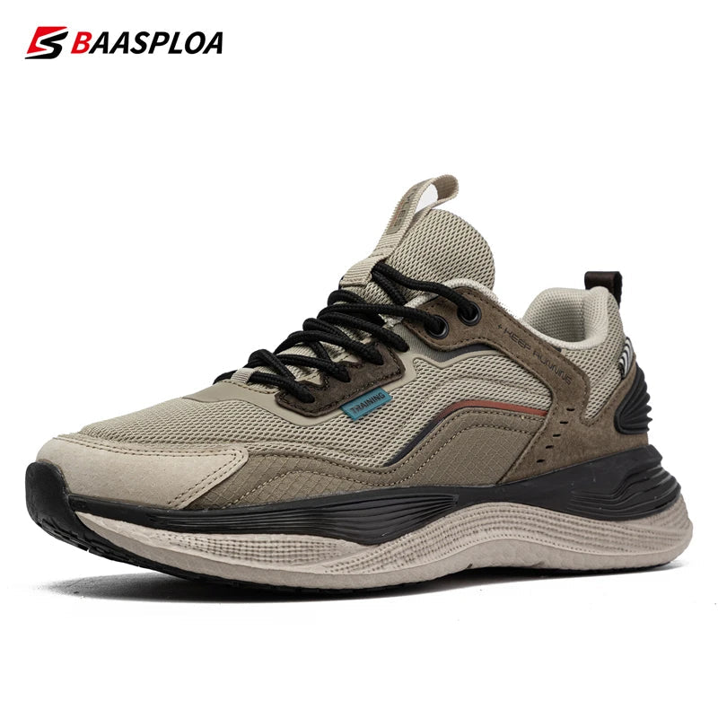 Baasploa Men's Spring Running Shoes Outdoor Non-Slip Breathable Light Sports Running Shoes able Sneakers Running Shoes 131105-MI