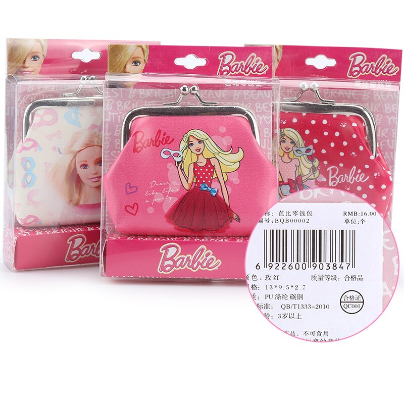 Barbie Children's Coin Purse Anime Cartoon Girls Portable Small Princess Purse Kawii Kids Mini Wallet Clutch Handbag for Gifts AMAIO