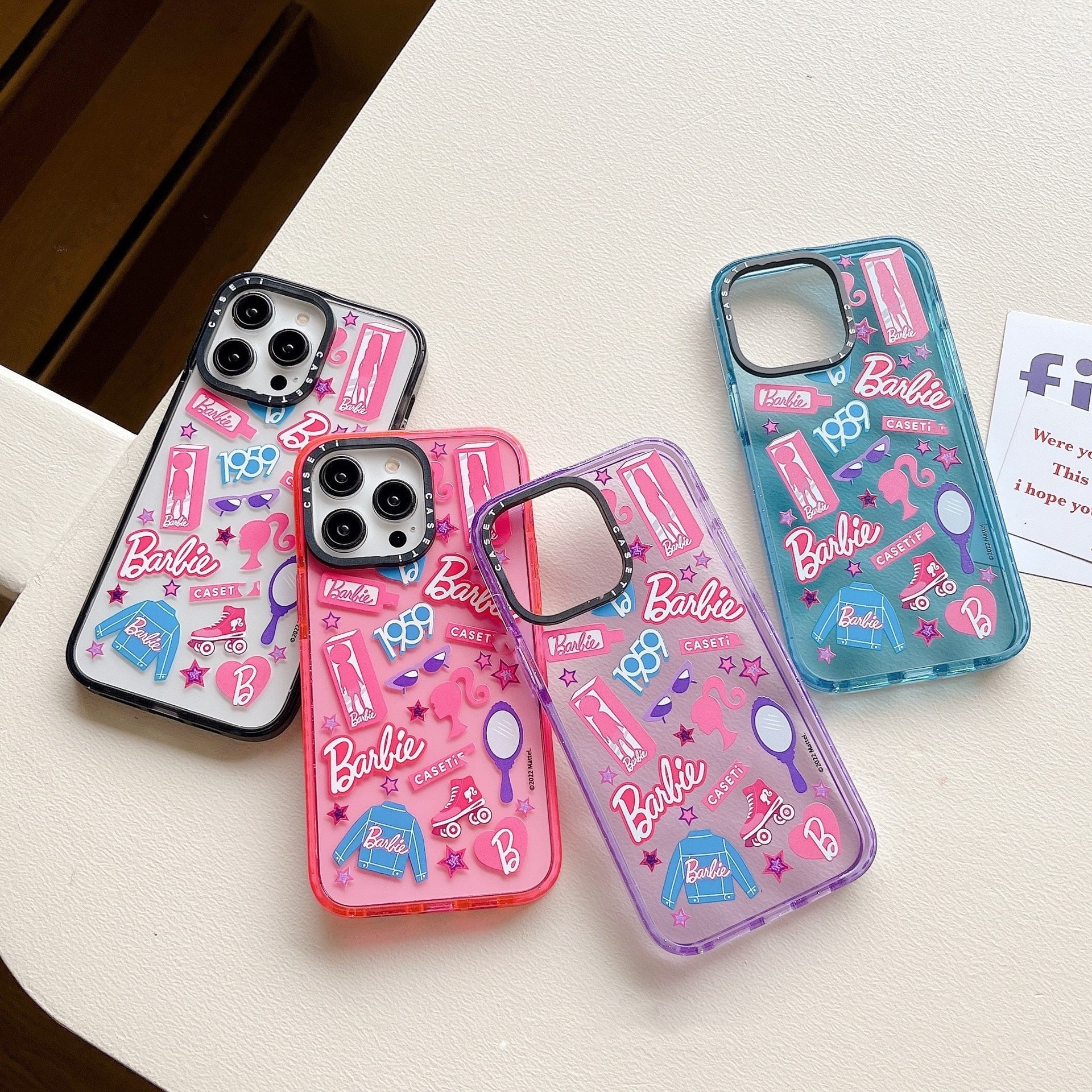 Barbie Iphone Case Y2K Girls 14Promax 13 11 12 Shell Kawaii Cute Women Smartphone Case Portable Phone Accessory Cell Holder Gift