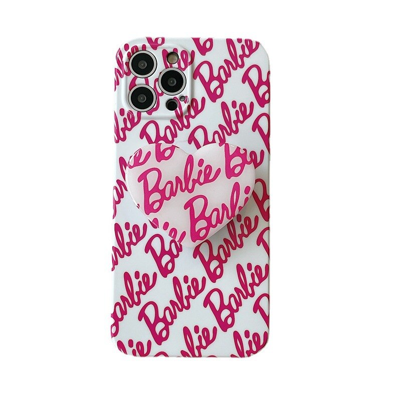 Barbie Letter Iphone Case 14Promax Fashion Female Accessory Xr 13Promax Cell Case Shell Holder Protective Case Bracket Gifts