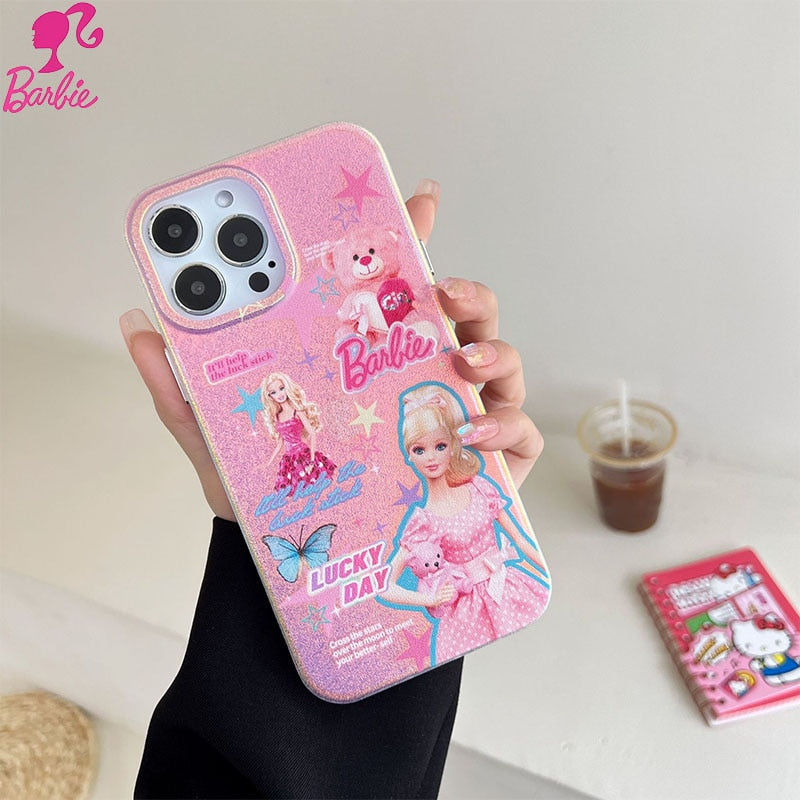 Barbie Phone Case Anime Fashion Female Iphone14Promax Shell Tpu Cute Kawaii Y2K Girls Phone Cell Holder Cartoon Protective Case