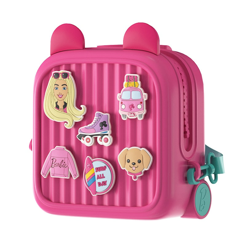 Barbie Pink Silica Gel Shoulder Bag Anime Kawaii Tide Children Backpack Girl Princess Cartoon Crossbody Bag Messenger Pouch Gift B0603