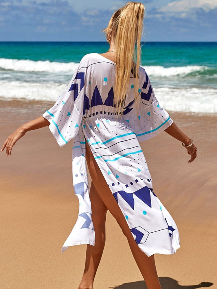 Beach Dress Sarong Cover-up Swimwear Bobe De Plage Pareo Color 002 One Size