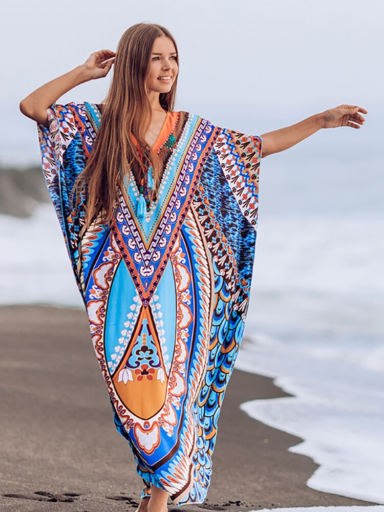 Beach Dress Sarong Cover-up Swimwear Bobe De Plage Pareo SF412D10 One Size