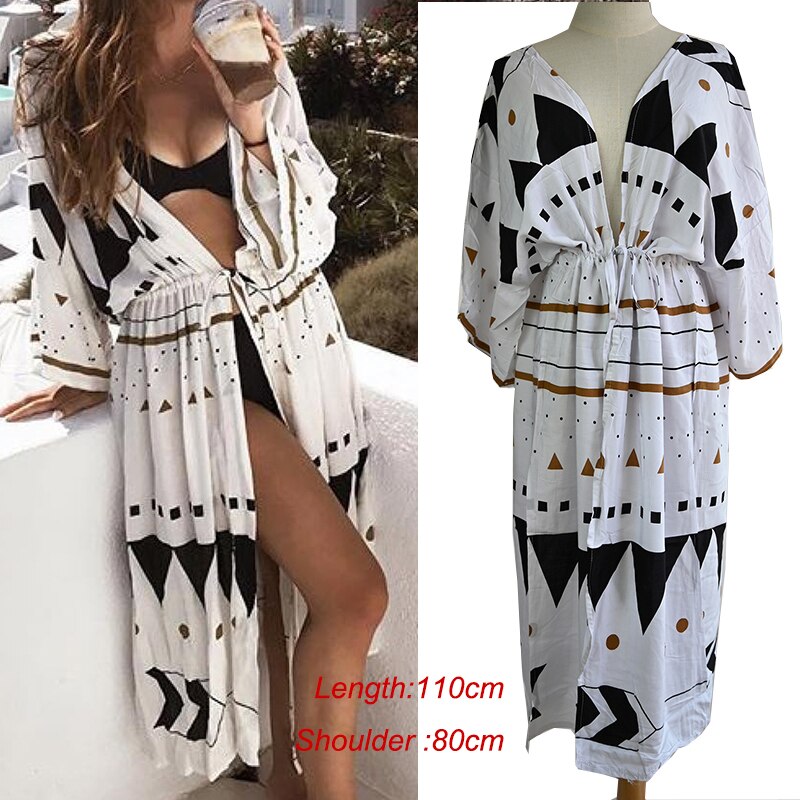 Beach Dress Sarong Cover-up Swimwear Bobe de Plage Pareo Beach Cape Tunic Bathing suit cover ups Saida de Praia Bikini cover up WTBK One Size