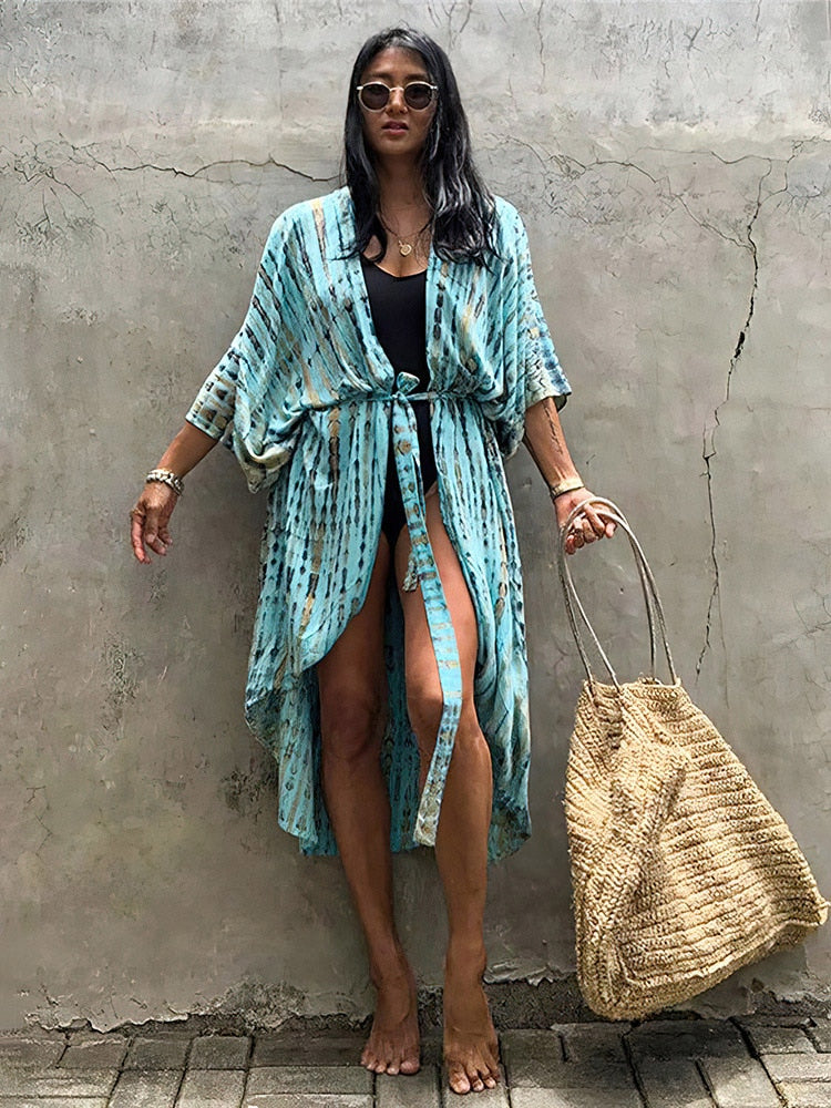 Bikini Cover-ups Beach Pareo Stripes