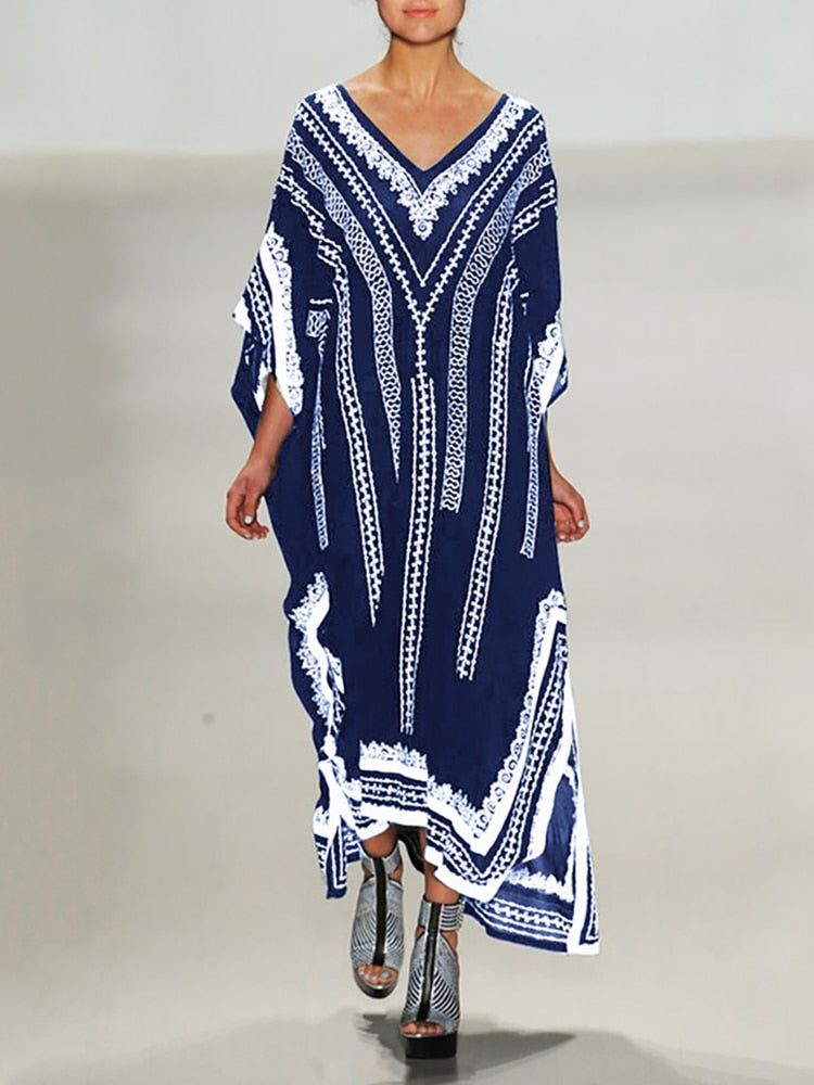 Black Beach Cover Up Plus Size Robe Kaftans Sarong Bathing Suit Cover Ups Beach Pareos Bikini Cover Up Womens Beachwear Tunic Blue One Size