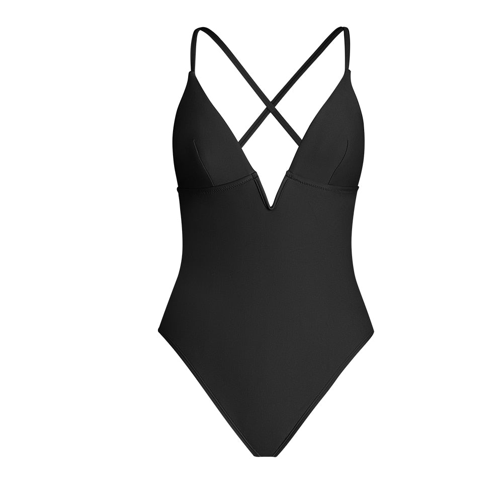 Black Sexy Backless Monokini Swimwear Bathing Suit Beachwear CAA12E2F006AA