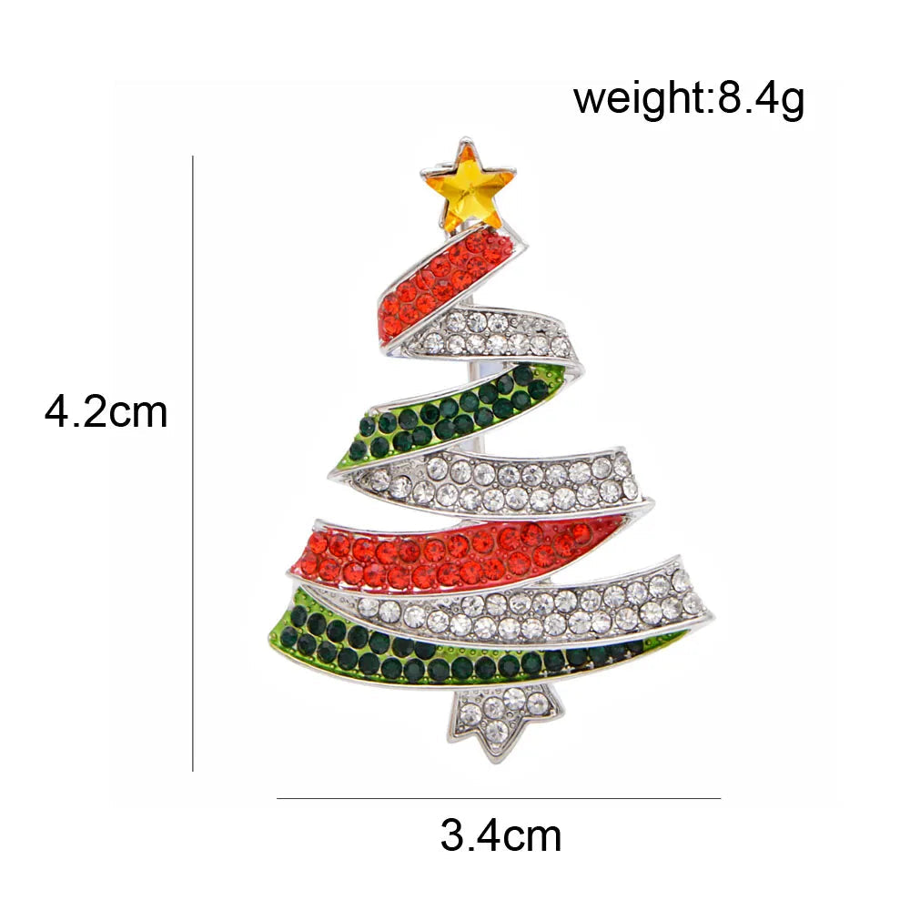 CINDY XIANG Colorful Christmas Tree Brooch