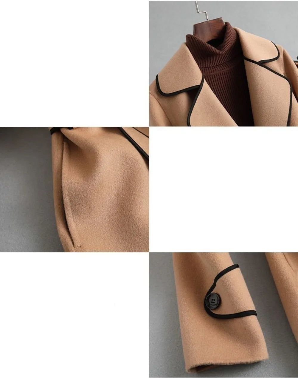 Cashmere Belt Winter Long Women's Overcoat Outwear Korean Fashion Elegant and Mature Trench Coats Female Lapel Woolen Cardigan