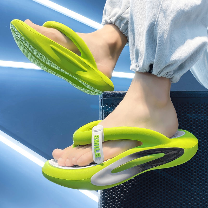 Casual Platform Non-slip Flip Flops Shoes 2024 Summer New Fashion Bathroom Home Slippers Womens EVA Indoor Slides Sandals 30-Green