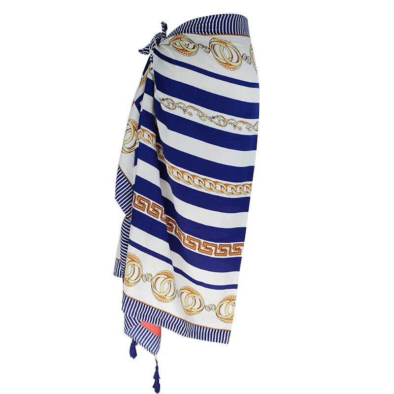Cotton Linen Women Beach Cover Up Sarong Swimsuit Cover-Up Long Sarong Wrap Pareo With Tassel Bikini Sarong 1 180-100cm