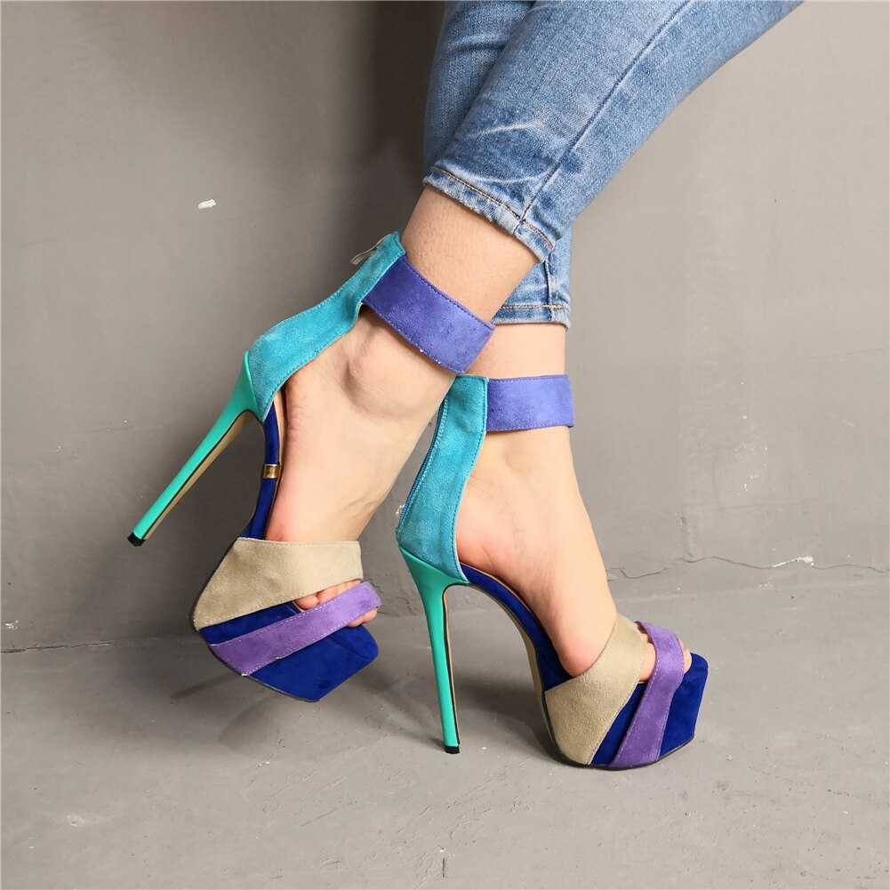 DoraTasia Sexy Wedding Big Size 35-47 Party Sandals Women Shoes Thick Platform Nightclub Thin High Heels Shoes Woman Sandals