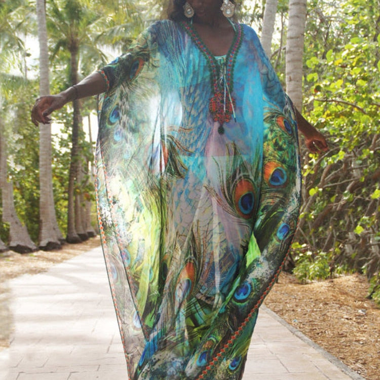 Dresses Robe de Plage Vestidos Playa Bikini cover up Pareos de Playa Mujer Beachwear Q1041 One Size