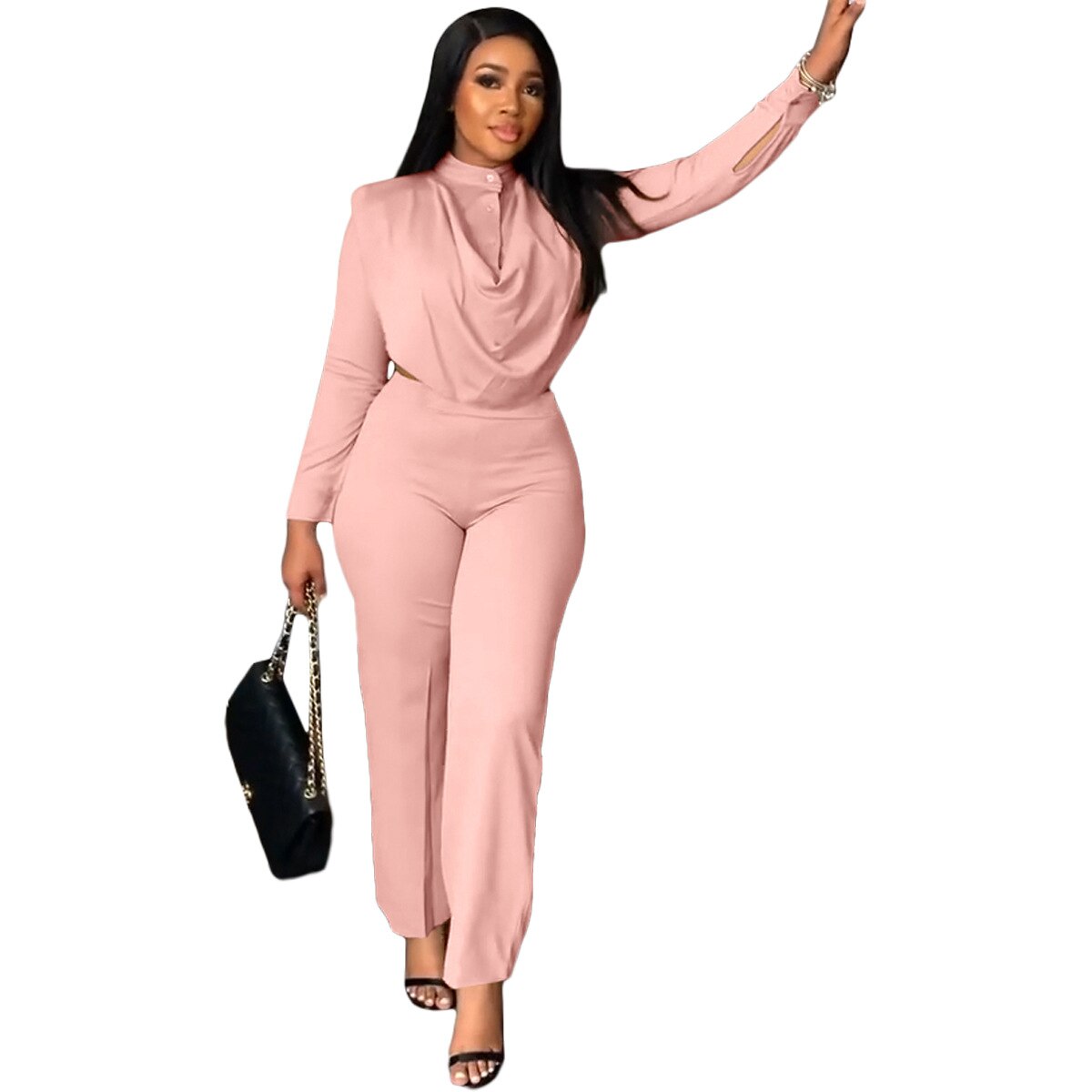Elegant Fall Two Piece Sets Women Outfits Crop Top Office Lady Suits Plus Size Clothing 2 Piece Loungewear for Women
